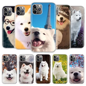Samoyed Sibirski Sled Dog Primeru Telefon Za iPhone 12 11 Pro 7 6 X 8 6S Plus X XS MAX + XR 5S 6 G 7G SE Mini Kritje Coque Capa Lupini