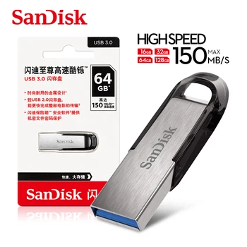 SanDisk CZ73 USB Flash Disk 128GB 256GB 64GB 32GB Kovinsko Pero Disk 16GB Memory Stick Naprave za Shranjevanje, U Disk Prvotne