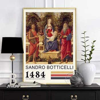 Sandro Botticelli Muzeju Razstava Plakat, Rojstvo Venere, Madonna Od Magnificat Platno, Slikarsko, Letnik Umetnosti Doma Dekor
