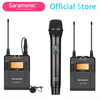 Saramonic UwMic9 Kit3/4 UHF Brezžični Lavalier Ročni Mikrofon Sistema za Canon DSLR Kamere Video Intervju Oddaja