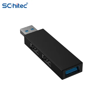 Schitec 3 Port USB HUB Z Card Reader USB 2.0 Micro SD TF Kartice Računalnik, Napajalnik, USB Podaljša Za Trdi Disk Žično Miško Tipkovnico