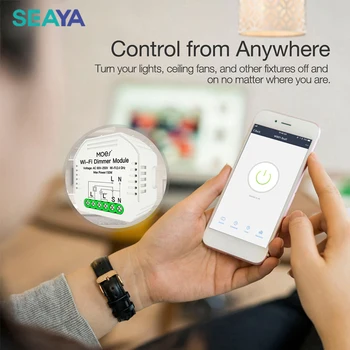 SEAYA WiFi Smart LED Luči Dimmer 1/2 Način Preklopite Smart Life/Tuya APP Remote Control,Deluje z Alexa Echo googlova Domača stran