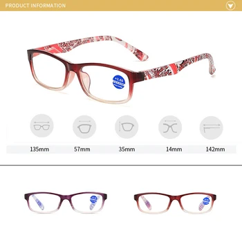 Seemfly PC objektiv Ultra Lahka za Branje Očala za Ženske Presbyopia Daljnovidnost Očala Anti-modra Svetloba Očal Okvir +1.0 1.5 2.0