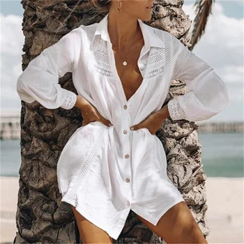 Seksi Prikriti Ženske Bikini Kopalke Trden Pokrov-Up Plaži Kopalke Plaži Nositi Kopalke Očesa Žep Plaža Obleko Tunika Majice