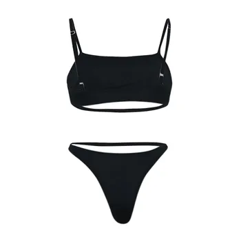 Seksi Tangice Bikini Brazilski Mujer Kopalke Ženske 2021 Povoj Trdna Kopalke Mikro Bikini Komplet Poletnih Plažo Kopalke