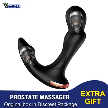 Sex Igrače Za Moške Prostate Massager Vibrator Butt Plug Analni Repu, Vrtijo Brezžični Daljinski USB Polnjenje Odraslih Izdelki, Za Moške