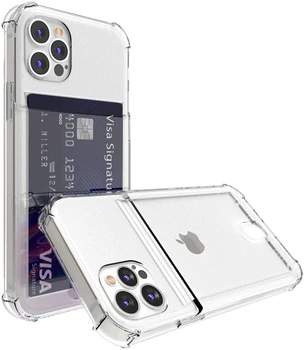 Shockproof Pregleden Primeru Telefon Za iPhone 12Mini 12 11 Pro Max X XS XR 7 8 Plus SE 2 Mehki Silikonski Denarnice Pokrovček za Kartico sim