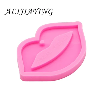Sijoče keychain Ustnice, usta obliko key ring dekoracijo silikonski kalup za DIY epoksi smolo DY0170