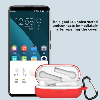 Silikagel primeru Za hauwei Čast FlyPods 3 Pokrov Čepkov TWS Brezžične Slušalke Bluetooth Slušalke Kritje za flypods 3 Slušalke