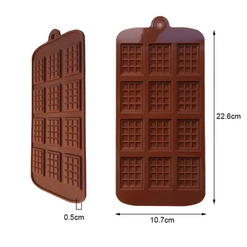 Silikonski Mini Čokolade Blok Bar Plesni Plesni Ledu Pladenj za Torto Dekoraterstvo Peko Torte Jelly Candy Orodje DIY Plesni Kuhinja Orodje