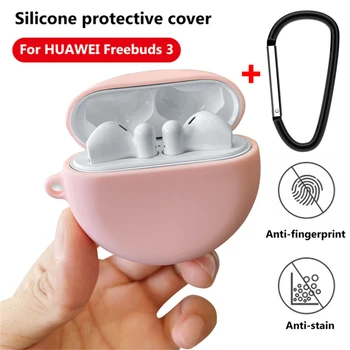 Silikonski Primeru Zaščitni Pokrov Rokav Kože Slušalke Lupini Vrečke Brezžične Bluetooth Slušalke Polnjenje Primeru za Huawei Freebuds 3