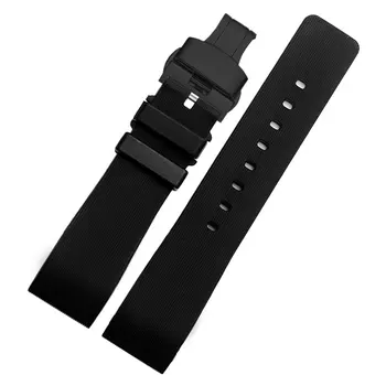 Silikonski watch trak za S-a-ntos 100 silikonski watch pas gume, ki človeka žensko watchband čelo metulj watch verige 20 23 mm