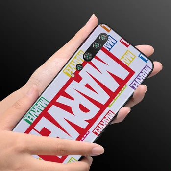 Silikonski Črni Pokrov Marvel Avengers Logotip Za Xiaomi Mi 11i 11 10i 10T 10 9 9 8 9T Opomba 10 Lite Pro Ultra 5G Primeru Telefon