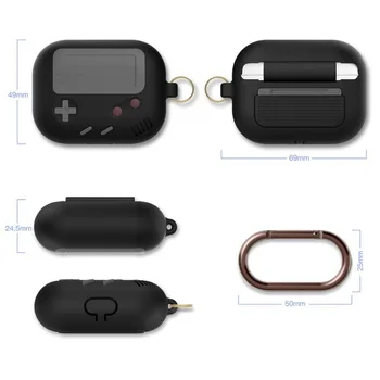 Silikonsko Ohišje za AirPods 2 13 Pro Primeru Zajema Združljiv z Airpods pro Klasična Igra Igralec Design Primeru z Keychain