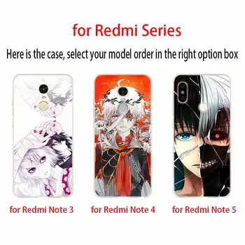 Silikonsko Ohišje Za Xiaomi Redmi 9a člen 8a, 7a Opomba 10 9 8 7 Pro Max 10s 9s 8t 5G Kritje Tokyo Ghouls Anime