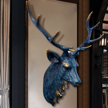 Simulacija Jelena Glavo Steni Visi Živali Glavo Dekoracijo Evropske Retro Dnevna Soba Ozadju Dekoracijo Sten Dream Catcher