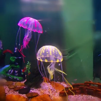 Simulacija Meduze Umetno Žareče Učinek Fish Tank Krajinsko Okraski Mini Podmornica Ornament Podvodni Hišne Potrebščine