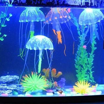 Simulacija Meduze Umetno Žareče Učinek Fish Tank Krajinsko Okraski Mini Podmornica Ornament Podvodni Hišne Potrebščine