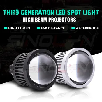 Sinolyn LED High Beam Projektor Objektiv LED Luči Hudič Oči Za H4 H7 9005 9006 Avto Leče Žarometov meglenke K3 5000K 25 W DIY