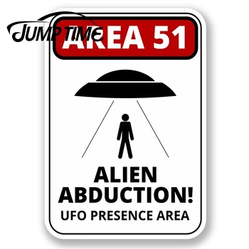 Skok Čas za Area 51 Tujec Ugrabitev Vinilne Nalepke, Laptop, Avto, UFO, Nevada, ZDA Nalepke Zadnje Vetrobransko steklo Nepremočljiva Avto Dodatki