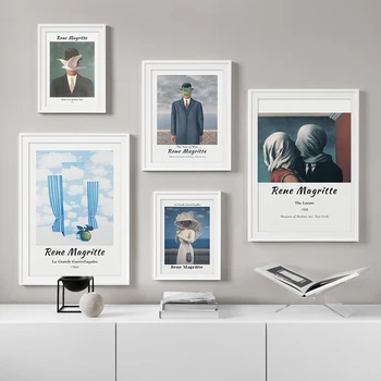 Slavni Rene Magritte Muzej Abstraktna Umetnost Platno, Slikarsko Razstavo Plakatov, Tiskanje Steni Sliko, Dnevna Soba, Spalnica Doma Dekor