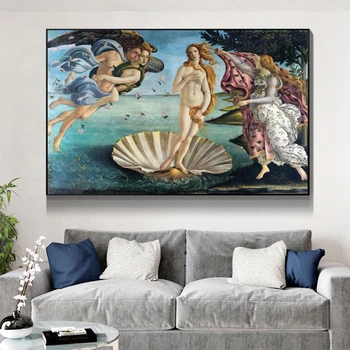 Slavni slika Botticelli Rojstva Venere Olje Slikarsko Platno Stensko Slikarstvo Umetnost za Dnevni Sobi Doma Dekor (Brez Okvirja)