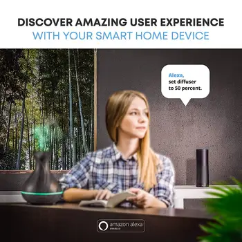 Smart Wifi Brezžični Eterično Olje Aromaterapija Difuzor z Alexa Google Aplikacije Glasovni Nadzor 400ml Ultrazvočno Difuzor Vlažilnik