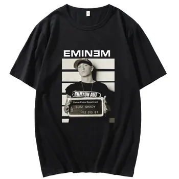 Smešno Eminem T-shirt Moških Hip Hop Prevelik Svoboden Tshirt Unisex Pomlad Poletje Retro Harajuku Majica s kratkimi rokavi Moški Kawaii Kratek Rokav