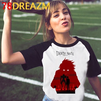 Smrt Opomba vrh tees t-shirt ženski 2021 letnik priložnostne grunge japonski t-shirt estetske