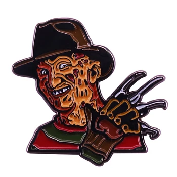 Smrtonosna Sanje Crasher Značko Nightmare On Elm Street Horror Film Pin Ena, dve, Freddy ' s, ki prihajajo za vas!