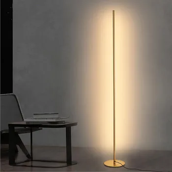 Sodoben Nordijski preproste ustvarjalne dnevna soba talna svetilka LED svetilka, kovinska svetilka talna svetilka Nordijska preproste ustvarjalne nosilec za LED Črna