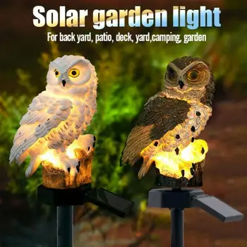 Solar Powered Vrt LED Luči Sova Živali Pixie Travnik Ornament Vodotesno Svetilko Edinstveno Božično Luči na Prostem Sončne Svetilke