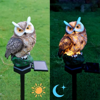 Solar Powered Vrt LED Luči Sova Živali Travnik Ornament Vodotesno Svetilko Edinstveno Božično Luči na Prostem Sončne Svetilke
