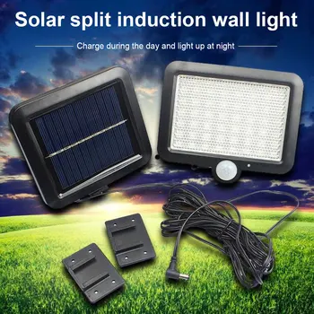 Solarni Senzor Gibanja Svetlobe 128 COB LED Prostem Zaračuna LED Nepremočljiva Sončni Vrt Lučka Za Pot, ki je Zunanji Steni Pozornosti