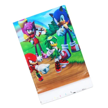 Sonic Rojstni Okraski Otroci Balon Darilne Vrečke Papirnate Skodelice Plošče, Nož, Žlico Baby Tuš Posode Za Enkratno Uporabo Blaga