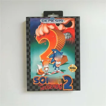 Soniced Igro Hedgehog 2 - ZDA Pokrov Z Drobno Polje 16 Bit MD Igra Kartice za Sega Megadrive Genesis Video Igra Konzola