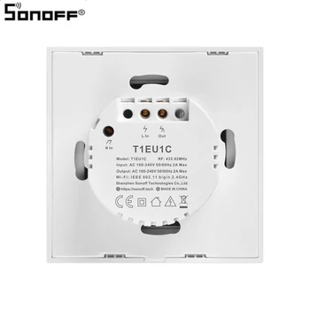 SONOFF T1 TX Smart Panel WiFi Smart Stikala z 1/2/3 Tolpe, Smart Touch Stikalo za Google Doma Alexa Pametni Dom EU in UK&NAMI