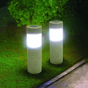 Sončna Trata Svetlobe Sončne Energije Kamniti Steber LED Luči Prostem Vrt Poti Lučka Nepremočljiva Terasi, Dvorišču Krajine Svetilke