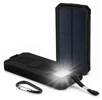 Sončne 50000mah Moči Banke Zunanje Baterije Dvojno USB Powerbank Prenosni telefon Polnilnik za iPhone 8 XS max Xiaomi 7 8plus
