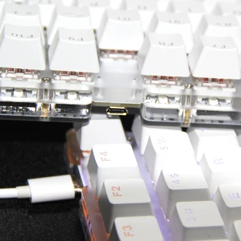 Split Makro Tipkovnico 78keys Bela Mehanske Multi - Načini LED Osvetlitvijo Programabilni Ergonomija Tip C kabel Win 7 8 10 MAC