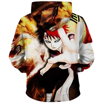 Spomladi in Jeseni Novih Moških in Žensk Hoodie 3D Tiskanih Japonski Anime Sasuke otroška Majica Jakno