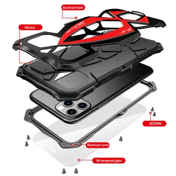 SportsCar 3proof Shockproof Fundas Kovinsko Ohišje Za iPhone 12 11 Pro Max mini XS XR X SE 2020 7 8 Plus Oklep Popolno Zaščito Pokrova