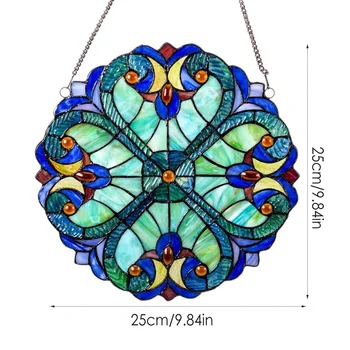 Srca v Obliki Okna Plošča Kraljevsko Modra Multi Color Visi Wall Decor Art Okras za vhodna Vrata Ornament Dvorišču Okno