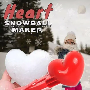 Srce Oblika Plaz Maker, Pesek Žogo Plesni, Kopeli Bomba Maker Posnetek, Sneg Žogo, Zaradi Česar Orodje Otroci Zimske Športe Na Prostem Igrače