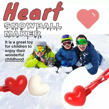 Srce Oblika Plaz Maker, Pesek Žogo Plesni, Kopeli Bomba Maker Posnetek, Sneg Žogo, Zaradi Česar Orodje Otroci Zimske Športe Na Prostem Igrače
