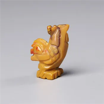 Srečen Piščanec Petelin Fortune Zelena Aventurine Kamen Feng Shui Kip Figur Urad Ornament Čakro Zdravilni Kamni Kip Dekor
