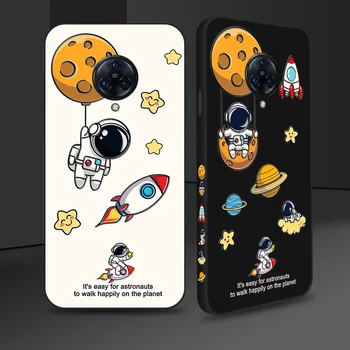 Srčkan Astronavt Primeru Telefon Za Vivo Nex S 3 5G X21i X21 UD X23 X27 X30 X50 Pro Plus X60 Risanka Slikarstvo Mehki Silikonski Pokrov