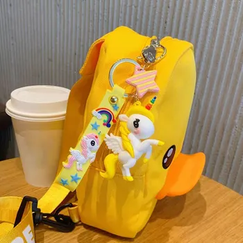 Srčkan Keychain Ponija Samorog Anime Mavrica PVC Živali Samorog Keychain Za Ženske Torbe Ornament Dekleta Ključnih Verige