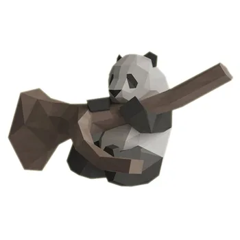 Srčkan Panda Papercraft 3D Papir Model Kawaii Pripomočki Papir za Kiparstvo Dnevni Sobi Doma Dekor Dekoracijo Sten Obrti