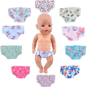 Srčkan Vzorec Lutka Spodnje hlače Fit 18 Inch Ameriški Lutka&43 Cm Prerojeni Baby Doll Dekle Darilo,Naša Generacija Dekle je Igrača,Božično darilo